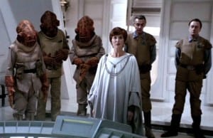 Caroline Blakiston playing Mon Mothma in "Return of the Jedi"