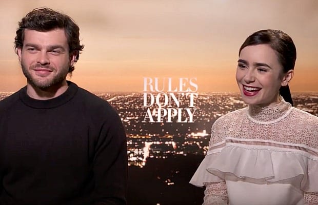 ‘Rules Don’t Apply’ Stars Lily Collins & Alden Ehrenreich On Director Warren Beatty