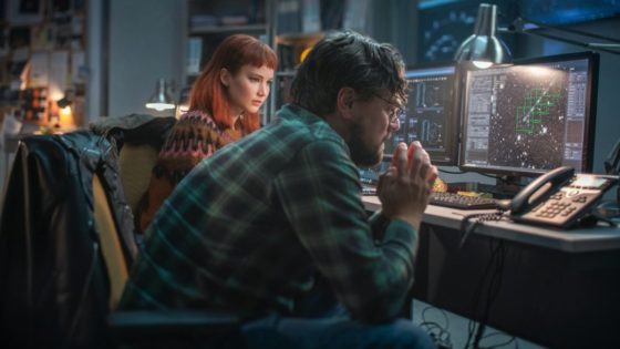 Leonardo DiCaprio and Jennifer Lawrence