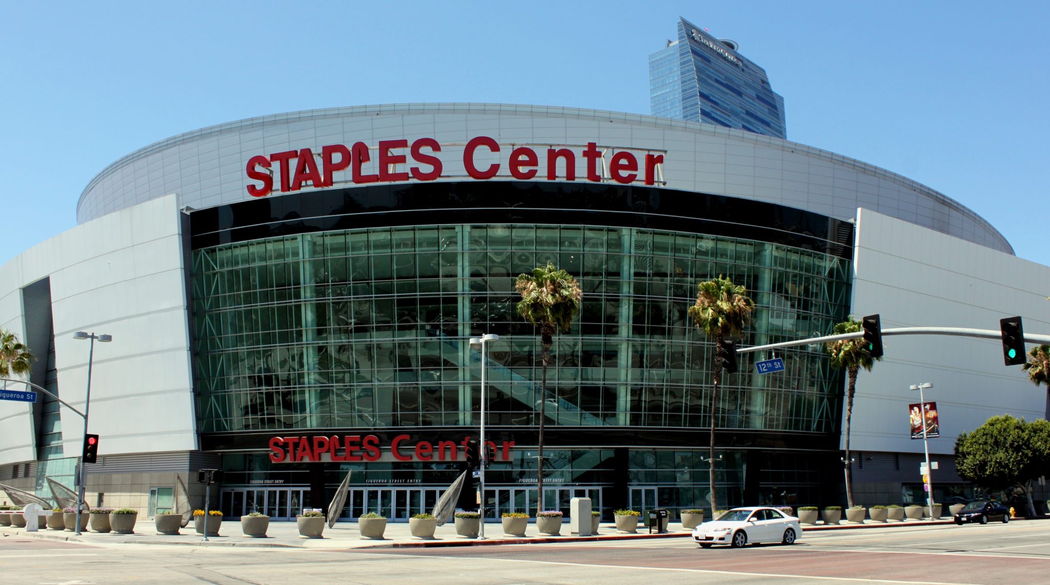 Staples Center arena in downtown Los Angeles, California.