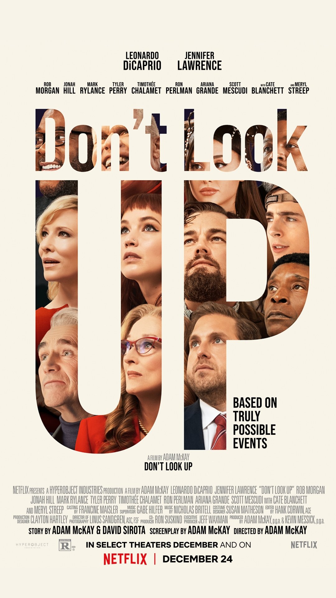 The official poster for 'Don't Look Up.'